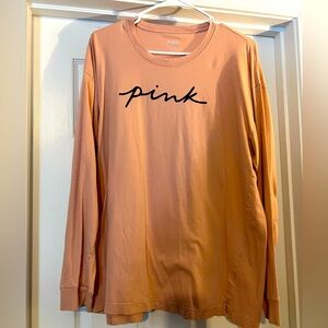 Pink long sleeve t shirt, good condition, size large